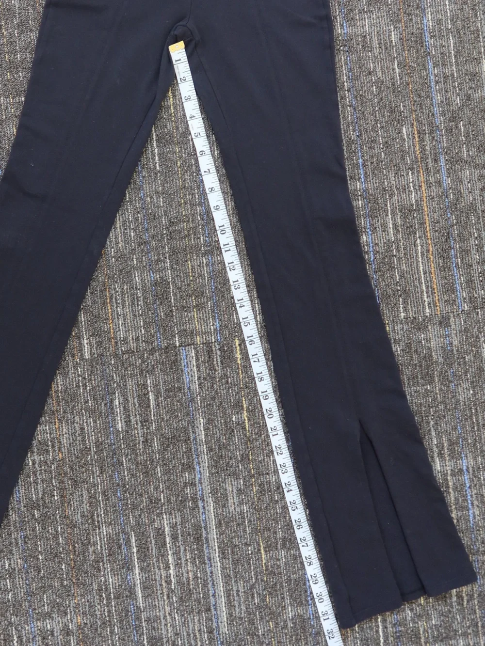 ALO Yoga Black High-Rise Wide Leg Split-Hem Pants